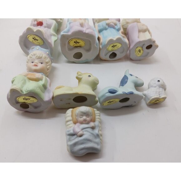 Lot of 9 Russ Berrie Bisque Mini Figurines Vintage Figurine Set Collectible - Picture 3 of 15